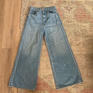 SNACKS By Mother Wide Leg High Rise Jeans